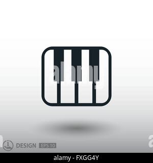 Pictograph of music keyboard Stock Vector