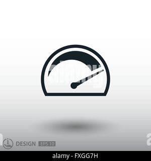 Pictograph of speedometer Stock Vector