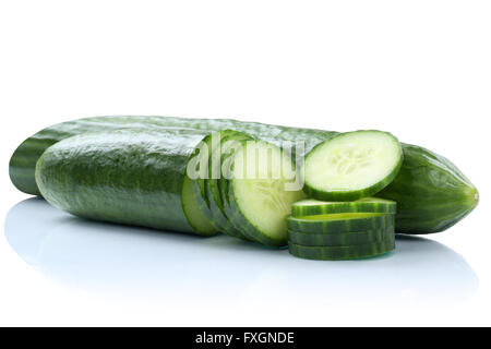 Cucumber cucumbers vegetables isolated on a white background Stock Photo