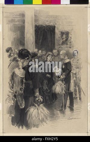 Besuch von Kaiser Franz Josef I. in Berlin am 14. August 1889 Stock Photo