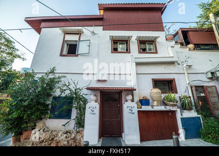 house in Neve Tzedek neighborhood in Tel Aviv, Israel Stock Photo