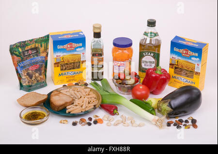 Traditional Mediterranean meal foods Stock Photo