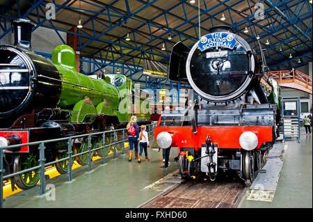 Henry Oakley and Flying Scotsman in the National Railway Museum at York Stock Photo