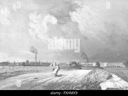 LINCS: Gainsborough Retford Road: Saunders, antique print 1836 Stock Photo