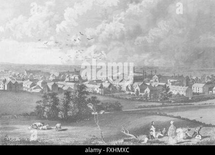 LINCS: Gainsborough: Saunders, antique print 1836 Stock Photo