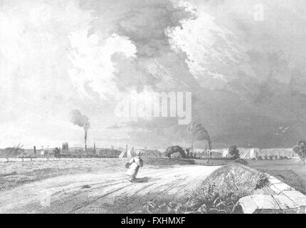 LINCS: Gainsborough Retford Road: Saunders, antique print 1836 Stock Photo