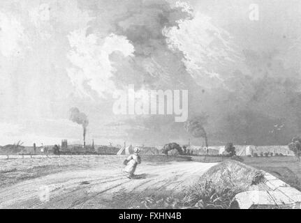 LINCS: Gainsborough Retford Road: Saunders, antique print 1836 Stock Photo