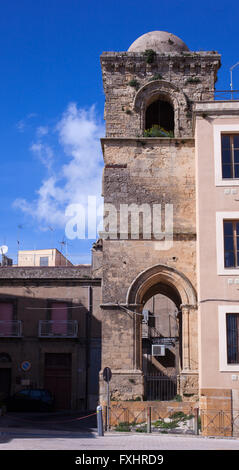 View of the tower called torre campionaria di San Giovanni in Enna Stock Photo