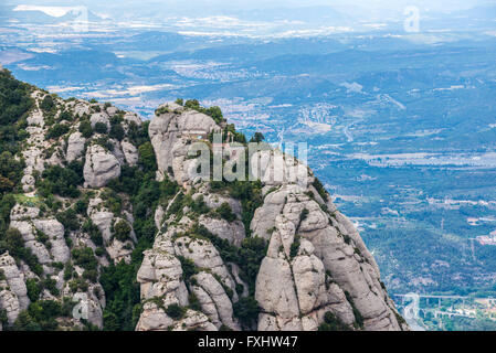 Hermitage in Montserrat mountains near Benedictine abbey Santa Maria de Montserrat, Monistrol de Montserrat, Catalonia, Spain Stock Photo