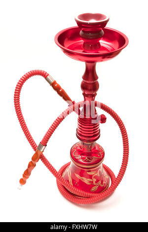 Red hookah isolated on white background Stock Photo