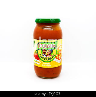 Jar of Dolmio sauce Stock Photo