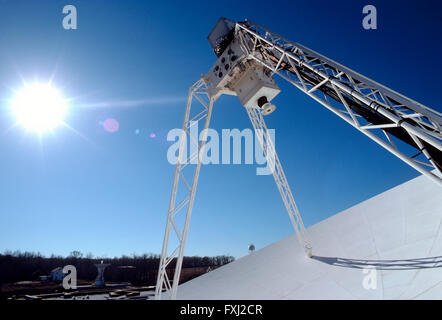 Telecommunications satellite dish at NASA facility outside of Washington, D.C., USA Stock Photo