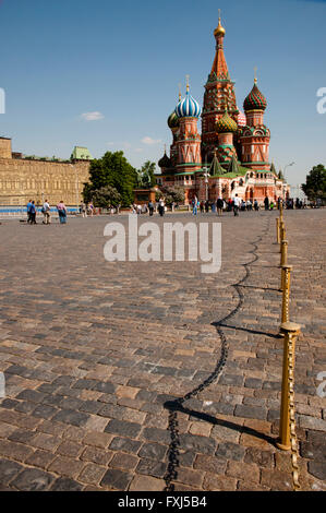 Cobble Path in Saint Basil's Cathedral - Red Square - Moscow Stock Photo