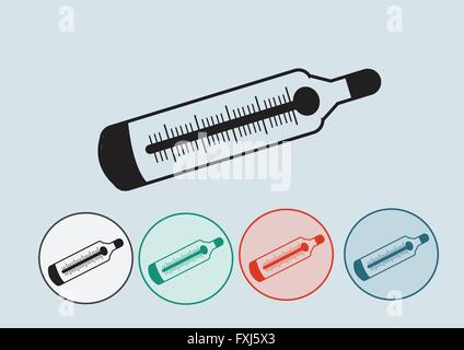 Medical thermometer web icon Stock Vector
