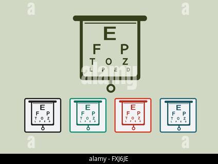 Eye Chart Test Illustration Stock Vector