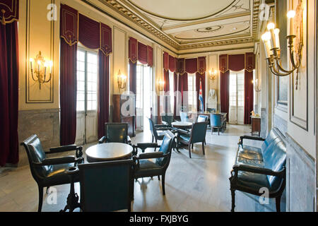 Horizontal view of the President's office inside the Revolutionary Museum in Havana, Cuba. Stock Photo