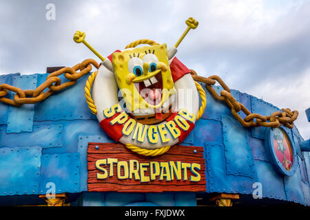 The SpongeBob SquarePants Souvenir Store At Universal Studios Theme Park Orlando Florida Stock Photo