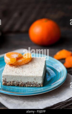 Raw vegan cheese cake Stock Photo