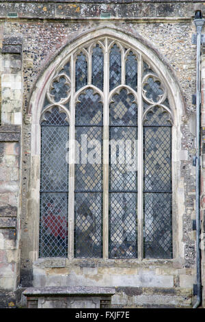 St Thomas and St Edmund Church Window, Salisbury, England, UK Stock Photo