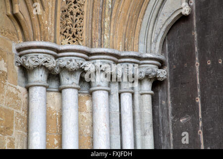 Salisbury Cathedral Facade, England, UK Stock Photo