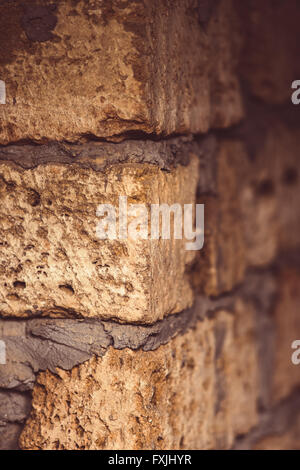 Wall of limestone Stock Photo