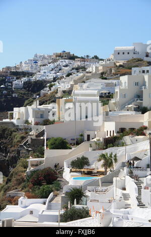 Typical white houses on the Greek island of Santorini. Stock Photo