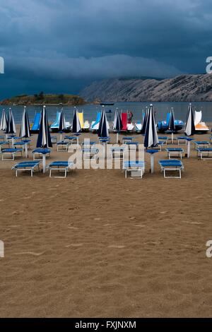 Paradise beach Lopar Rab island in Croatia Stock Photo