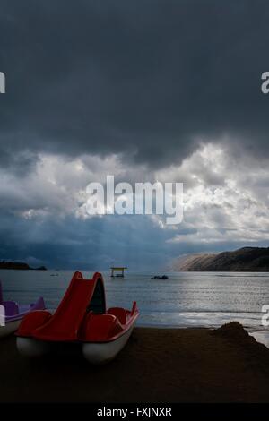 Paradise beach Lopar Rab island bay of Kvarner Croatia Stock Photo