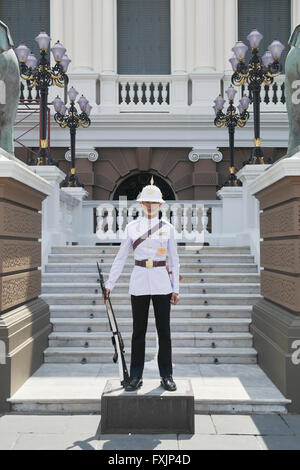 Grand Palace, Guard at the Royal Palace in Bangkok - Thailand Stock Photo