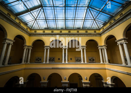 Interior of the Walter's Art Museum, in Mount Vernon, Baltimore, Maryland. Stock Photo