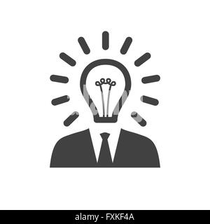 bulb AND head icon Stock Vector