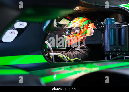 Silverstone, UK. 16th Apr, 2016. FIA World Endurance Championship 6 hours of Silverstone Qualifying. Extreme Speed Motorsports Ligier JS P2 Nissan LMP2 driver Ryan Dalziel. Credit:  Action Plus Sports/Alamy Live News Stock Photo