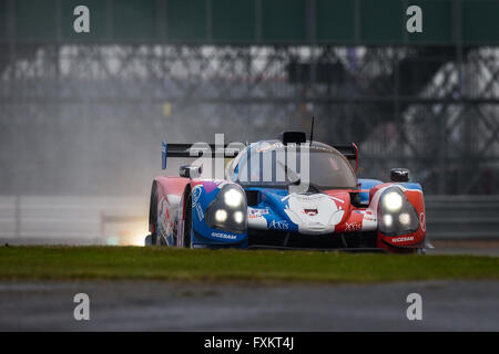 Silverstone Circuit Northamptonshire UK. 15th Apr, 2016. Free Practice for Round 1 of the European Le Mans Series 2016 (ELMS). #9 Eric Trouillet (FRA)/Paul Petit (FRA)/Enzo Guibbert (FRA) driving the GRAFF Ligier JS P3 - Nissan LMP3 car. © Action Plus Sports/Alamy Live News Stock Photo