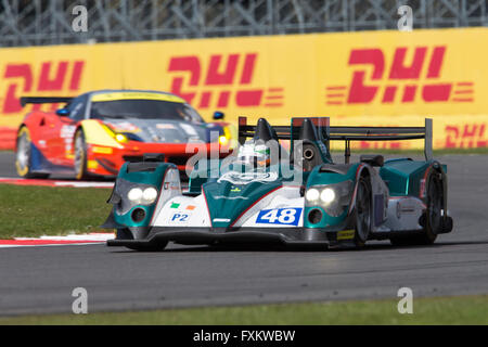 Silverstone, UK. 16th Apr, 2016. European Le Mans Series, Round 1. Murphy Prototypes Oreca 03R Nissan LMP2 driven by Marc Goossens and Michael Lyons. Credit:  Action Plus Sports/Alamy Live News Stock Photo