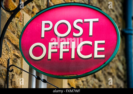 Old Style Post Office Sign Stock Photo