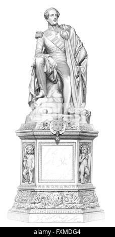 Statue to Prince Ferdinand Philippe of Orléans, 1810-1842, the eldest son of King Louis Philippe I. Stock Photo
