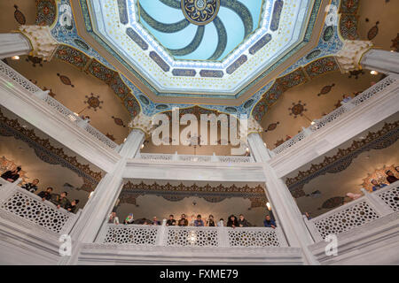 view of the dome of the Moscow Cathedral Mosque (interior), Russia Stock Photo