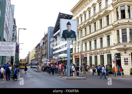 Checkpoint Charlie, Berlin, Germany Stock Photo