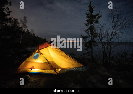 Camping at Emäsalo, Porvoo, Finland, Europe, EU Stock Photo