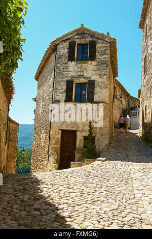 View of Lacoste, France Stock Photo