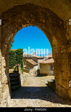 View of Lacoste, France Stock Photo