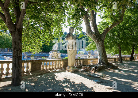 The Jardins de la Fontaine, Nimes, France Stock Photo