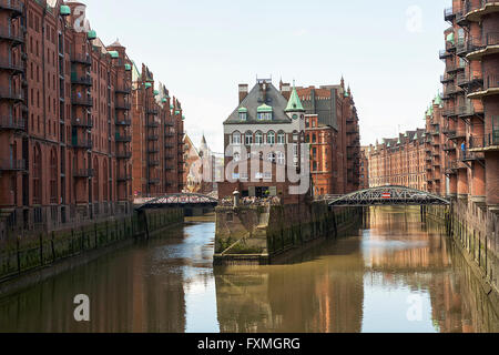 Speicherstadt Warehouse District,, Hamburg, Germany Stock Photo