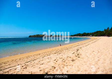 Sandy Beach in Nusa Dua, Bali, Indonesia Stock Photo