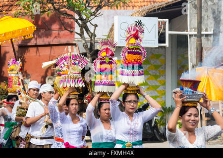 Traditional Balinese Ceremonies, Ubud, Bali, Indonesia Stock Photo