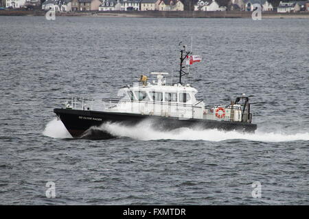 SD Clyde Racer, one of the Clyde-based Admiralty pilot boats, during the build up to Exercise Joint Warrior 16-1. Stock Photo