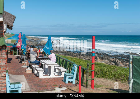 PORT ELIZABETH, SOUTH AFRICA - FEBRUARY 27, 2016:  The view from a restaurant in Seaview near Port Elizabeth Stock Photo