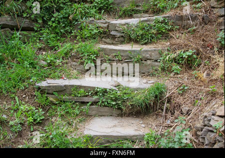 Natursteintreppe - natural stone staircase 01 Stock Photo
