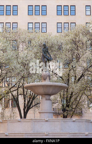 Pomona on the Pulitzer Fountain, Grand Army Plaza, Manhattan, New York City, United states of America. Stock Photo