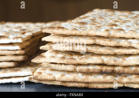 matzo matza Jewish Passover bread Stock Photo